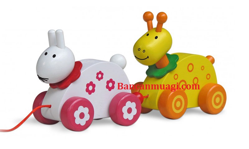 Đồ chơi Đôi bạn hưu thỏ bằng Gỗ
