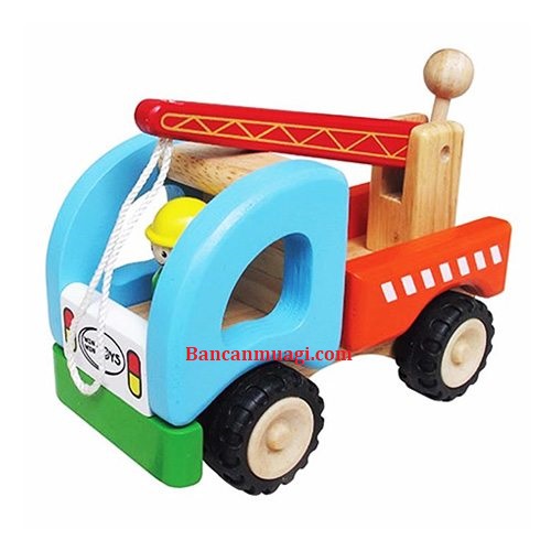 Đồ chơi Xe cần cẩu bằng Gỗ Đồ chơi Xe cần cẩu bằng Gỗ