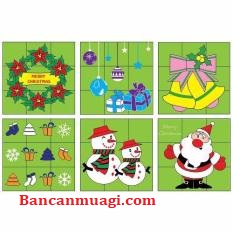 Đồ chơi Xếp khối hình Noel bằng Gỗ